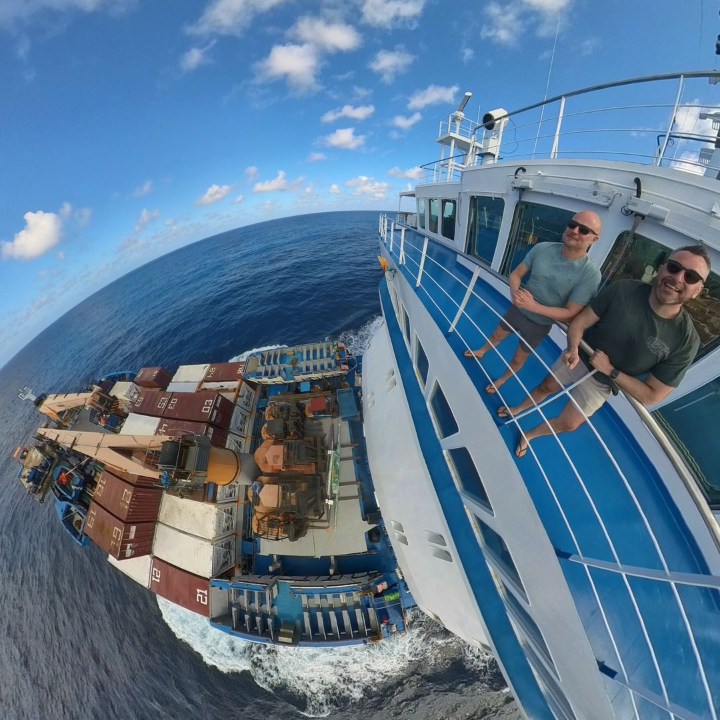 Aranui 5 Cargo at sea